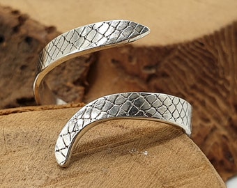 Handmade Sterling Silver Snake Ring, Wrap Around Animal Jewelry