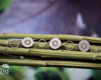 Sterling Silver Filigree Link Bracelet: Octagon Women's design