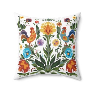 Polish Folklore Art full pillow, Vita's slavic folk design