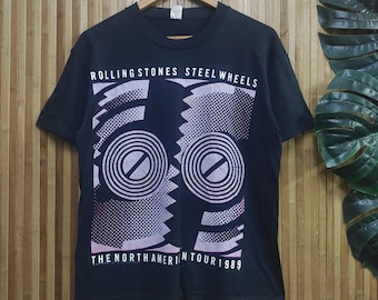 Vintage Brockum 1989 Rolling Stone Steel Wheels Live Promo Tour Tee