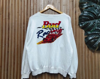 Vintage Bud Racing Sweatshirt Budweiser