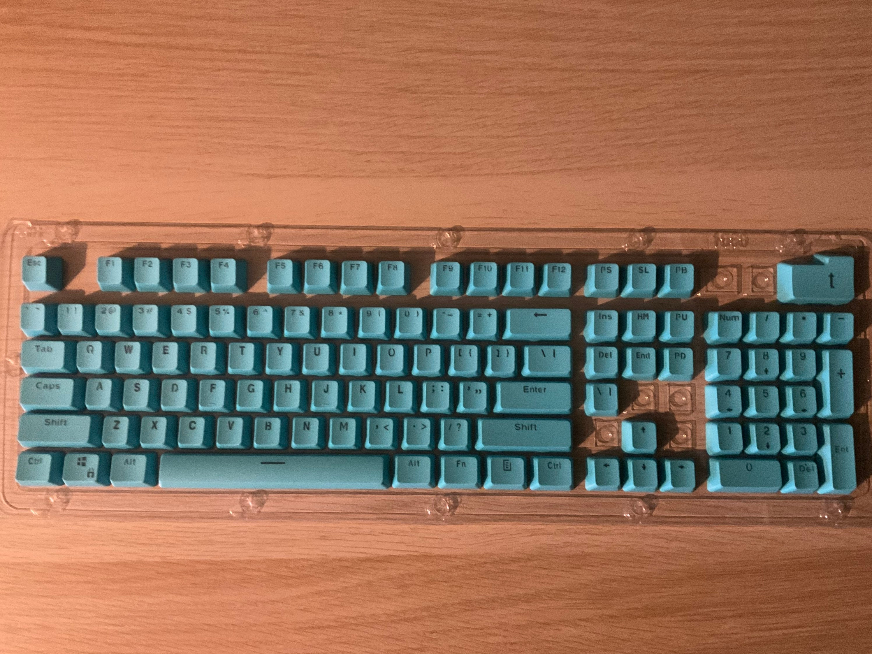 Keyboard Keycaps One Tone Light Blue 104 PCs Etsy