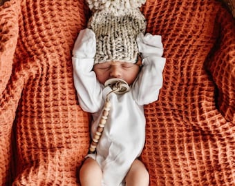 Basic Knit Hat Pattern | Beginner Knitting Pattern | Bulky Hat Pattern PDF | Baby Toddler Child Adult Sizes | Easy Knit Beanie Pattern