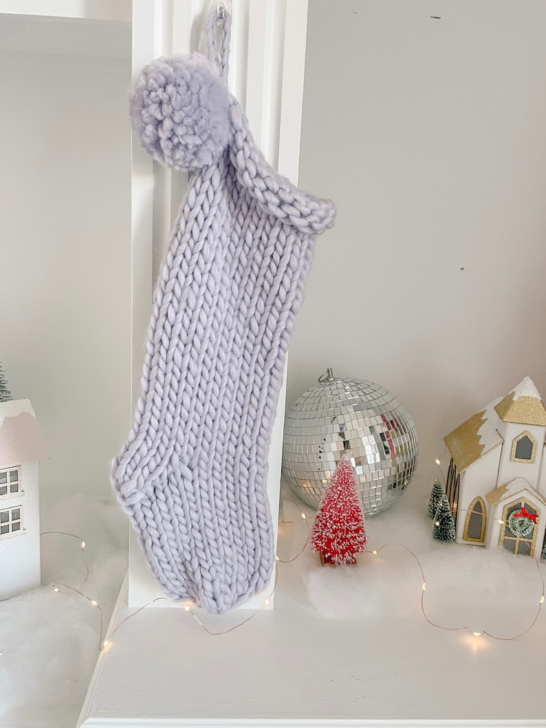 Knit Christmas Stocking Pattern | Chunky Knit Stocking Pattern | Easy ...