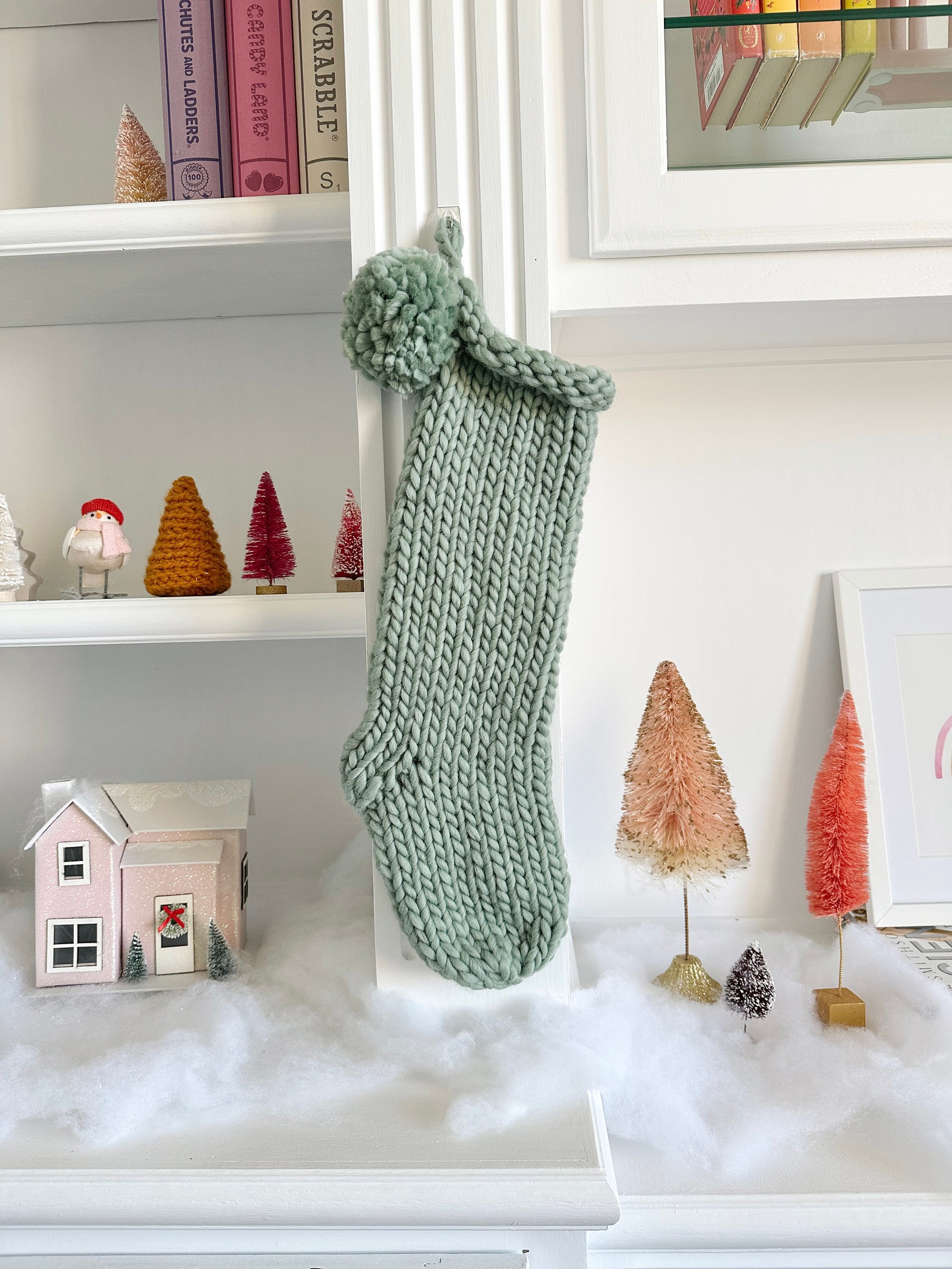 Knit Christmas Stocking Pattern | Chunky Knit Stocking Pattern | Easy ...