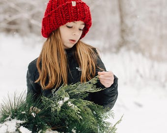 Knit Hat Pattern Beginner | Chunky Knit Beanie Pattern | Easy Knit Hat Pattern Kids | DIY Knit Hat Pattern | Denali Hat Pattern