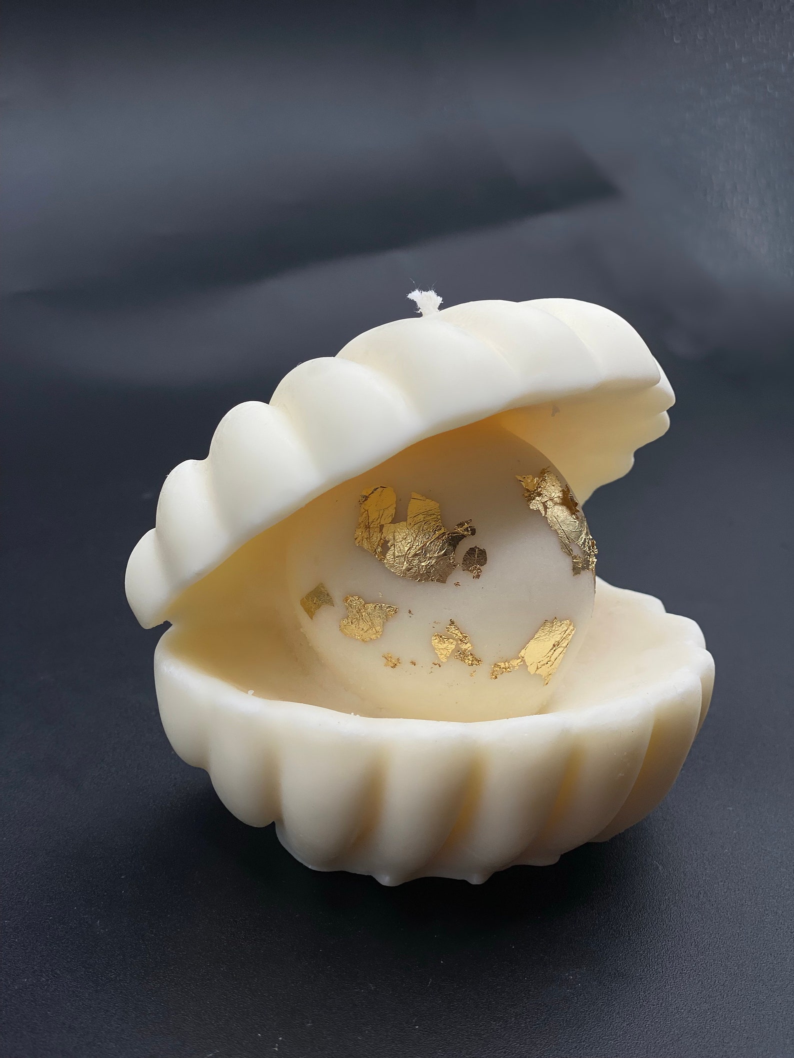 Pearl Shell Candle Handmade Natural Soy Wax Home Decor Etsy