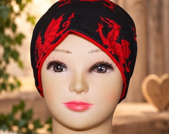 Welsh Pony Beanie with Dragon | Horse Hat | Wales Design | Handmade Beanie | Gift for Horse Lovers & Welsh Pony Fans