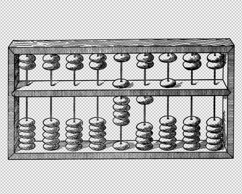 Vintage Abacus Graphic, Digital Download, Vintage Illustration ...