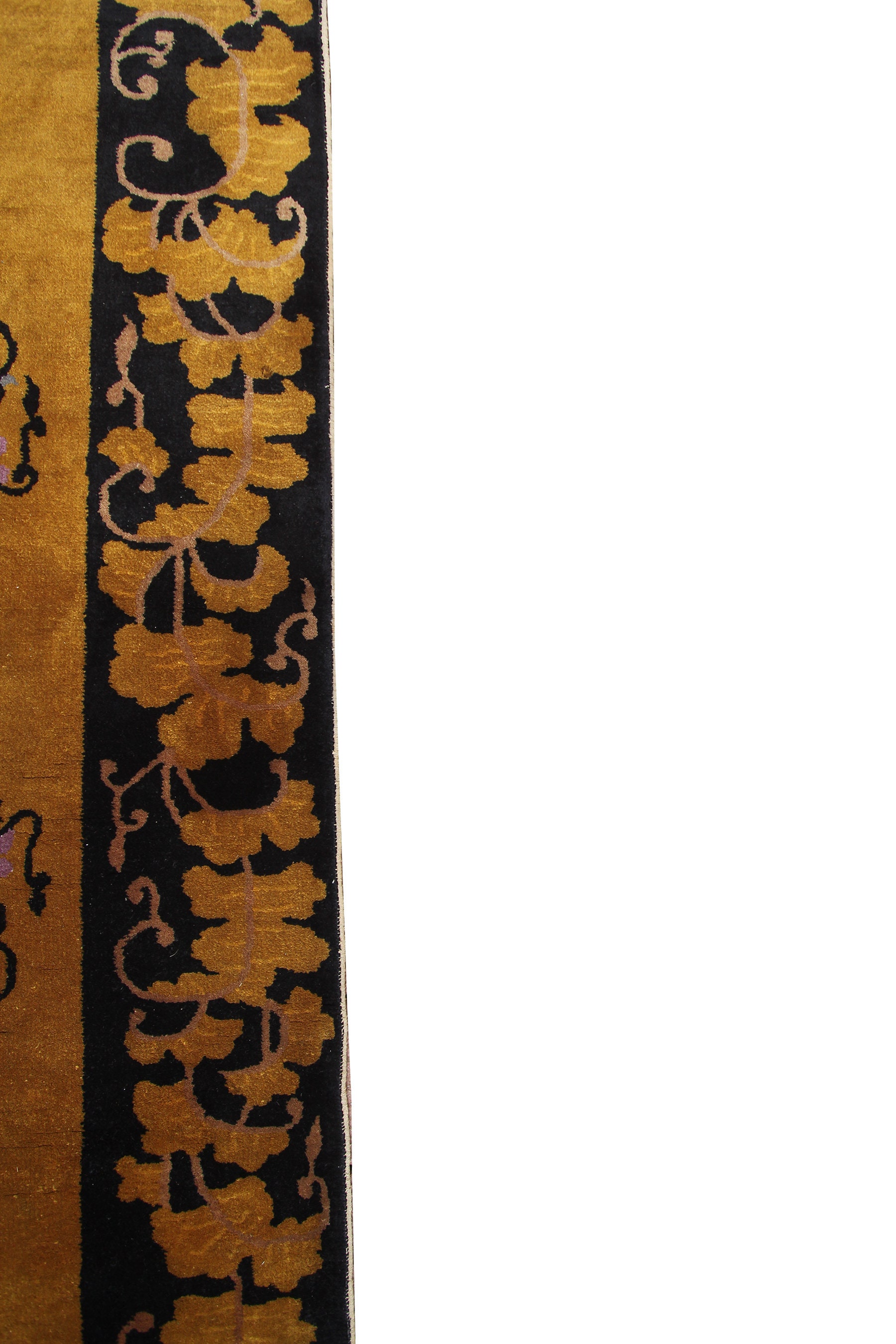 Gold Antique Art Deco Rug Handmade Antique Chinese Rug Walter Nichols ...