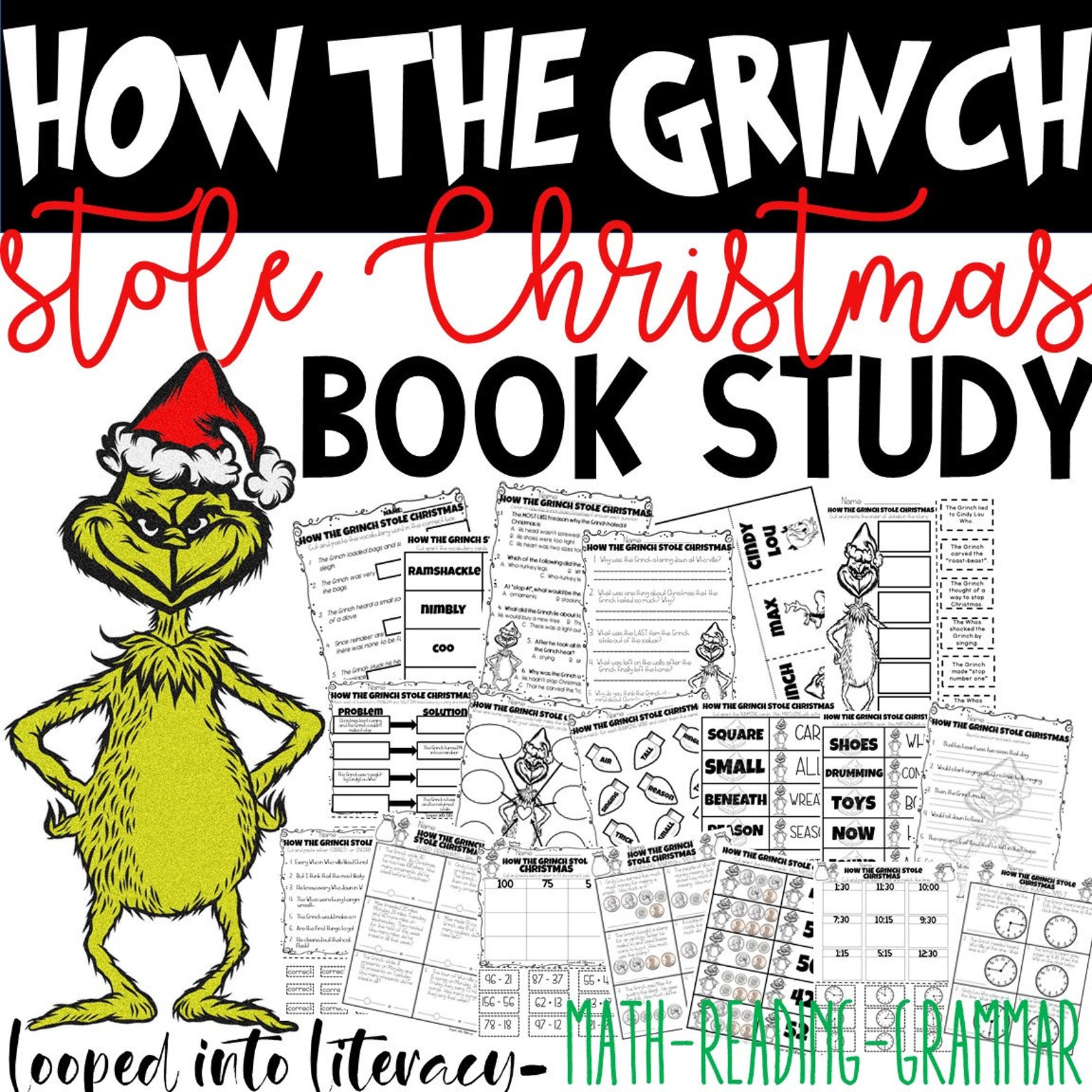 How the Grinch Stole Christmas Book Study - Etsy