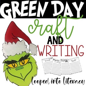 GRINCH day craft and writing Christmas Craft