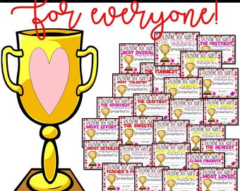 VALENTINE'S day box awards editable valentines