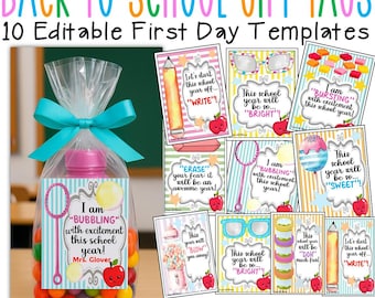 back to school gift tags meet the teacher meet and greet open house editable digital print and go