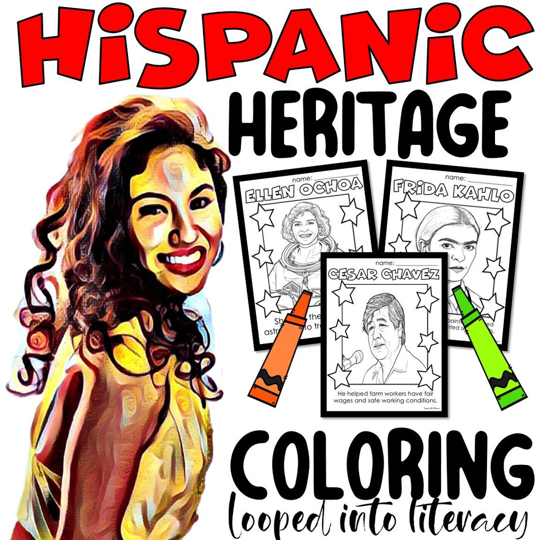 Hispanic Heritage Month COLORING Reading Pages 20 Facts and Pages No ...