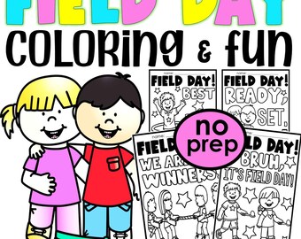 Field Day Coloring Writing No Prep Games Word Search Kindergarten 1st 2nd Pre-K Writing Activities