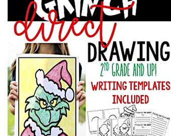 GRINCH day direct drawing craft for kids and adults easy prep several steps to draw the GRINCH