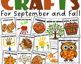 Fall September CRAFTS preschool kindergarten 1st grade hand torn hand print