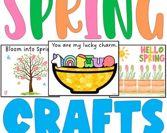 spring st. patrick's day march CRAFTS torn art handprint kindergarten pre k 1st lucky charms thumbprint