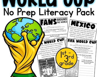 World Cup 2026 Around the World Activities | Soccer Reading Passages | Countries of the World | 1st Grade 2nd Grade Literacy Unit