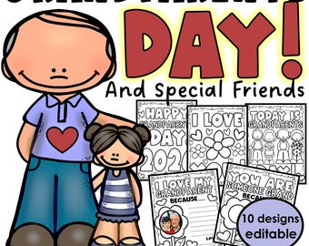 Grandparents Day Coloring Pages & Writing Activities, Grandma Grandpa Printable, Grandparents Day 2026, Kids Classroom Activity