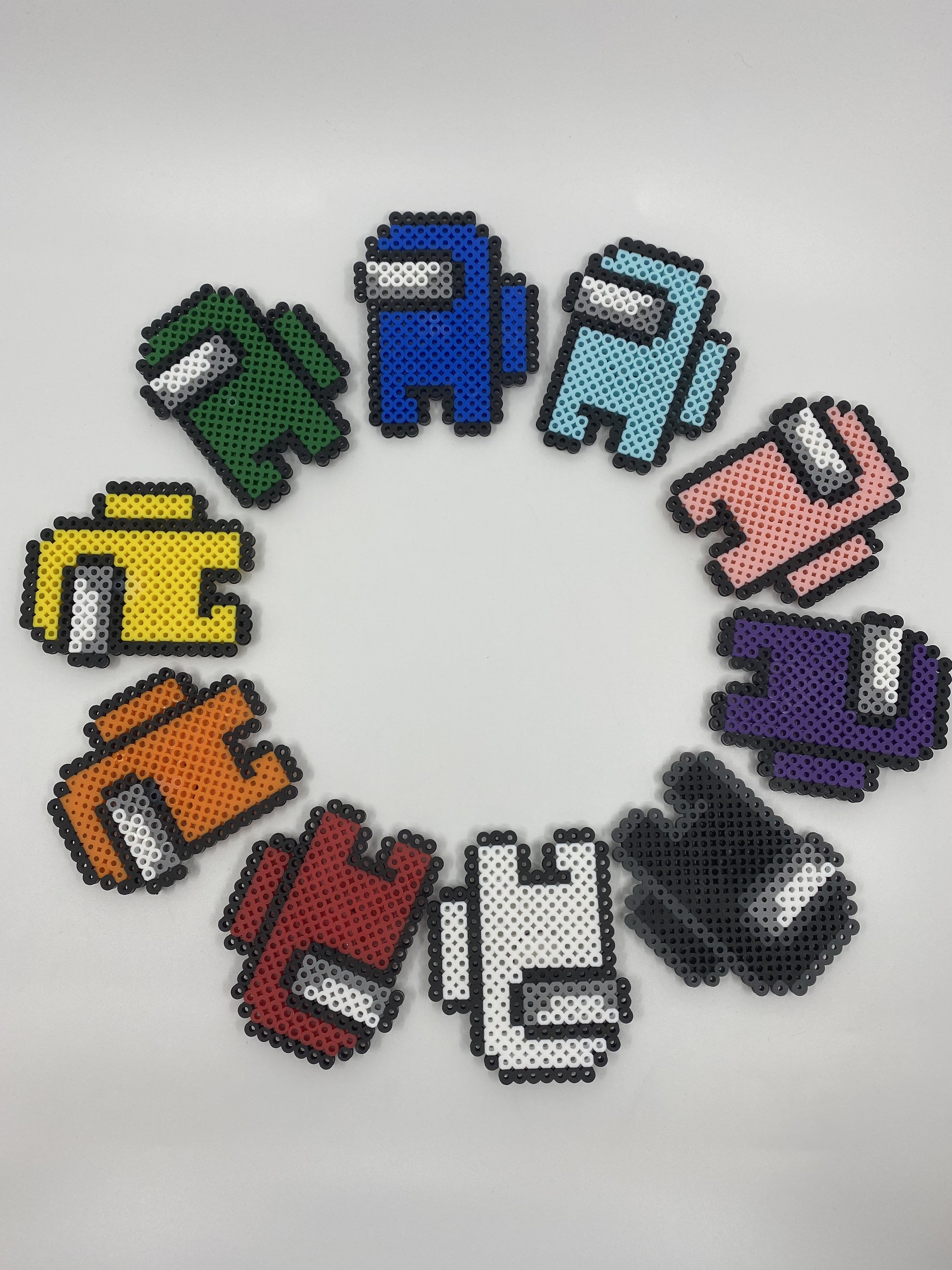 Among Us Fuse Bead Pattern Among Us 3d Perler Beads Among Us