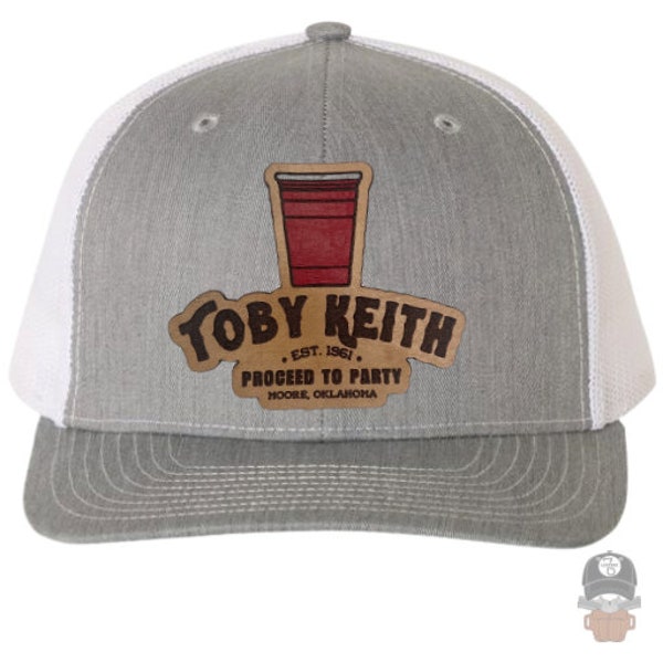 Red Solo Cup Toby Keith  Leather Patch Hat