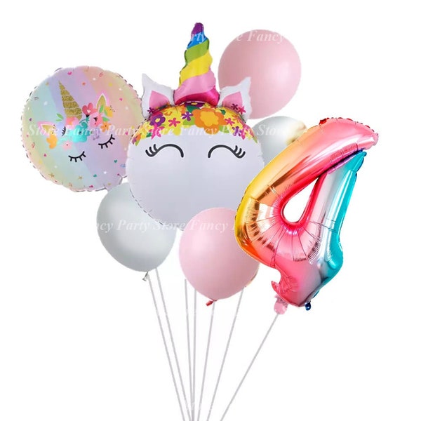 Magical Unicorn Birthday Balloons Unicorn Party Decorations Princess Party Unicorn Girls Pink Party Pack