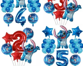 8Pcs Disney Lilo & Stitch Balloon Theme Birthday 18 inch Balloon party  decoration Balloon Set baby