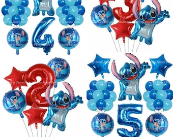 Lilo & Stitch Birthday Balloons | Personalized Age, Hawaiian Party