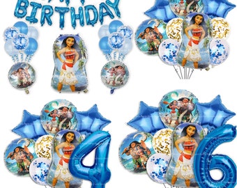 Disney Moana and Maui Birthday Balloons Party Supplies Helium Princess Theme Age For Girls Boys Birthdays