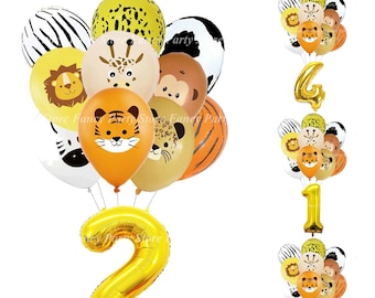 Safari Animal Balloons, Jungle Birthday Party Decorations