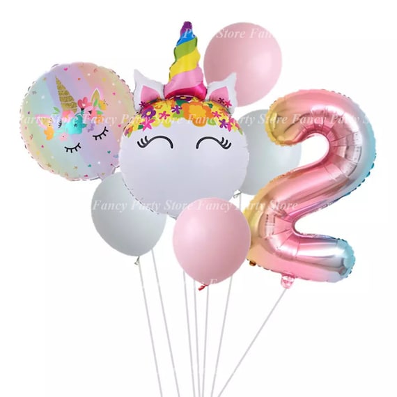 Ballons d'anniversaire de licorne magiques Décorations de fête de licorne  Fête de princesse Licorne Filles Pack de fête rose -  France