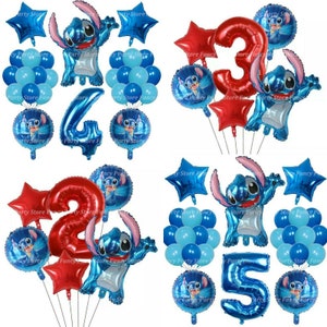 Lilo and Stitch Birthday Balloons Stitch Party Decorations Kids Birthday Party Stitch Balloons Age Number Helium Party