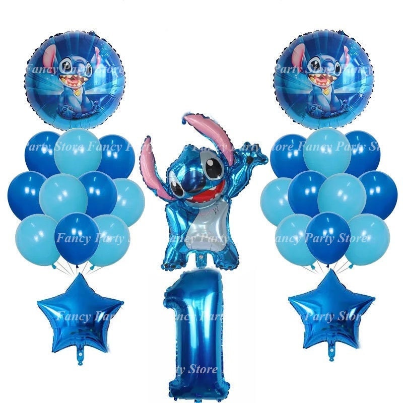 6 Pcs Cartoon Lilo & Stitch Foil Balloon Set 32-inch Numbers Globe Baby  Shower Birthday Party Decoration Child Balloon Gift