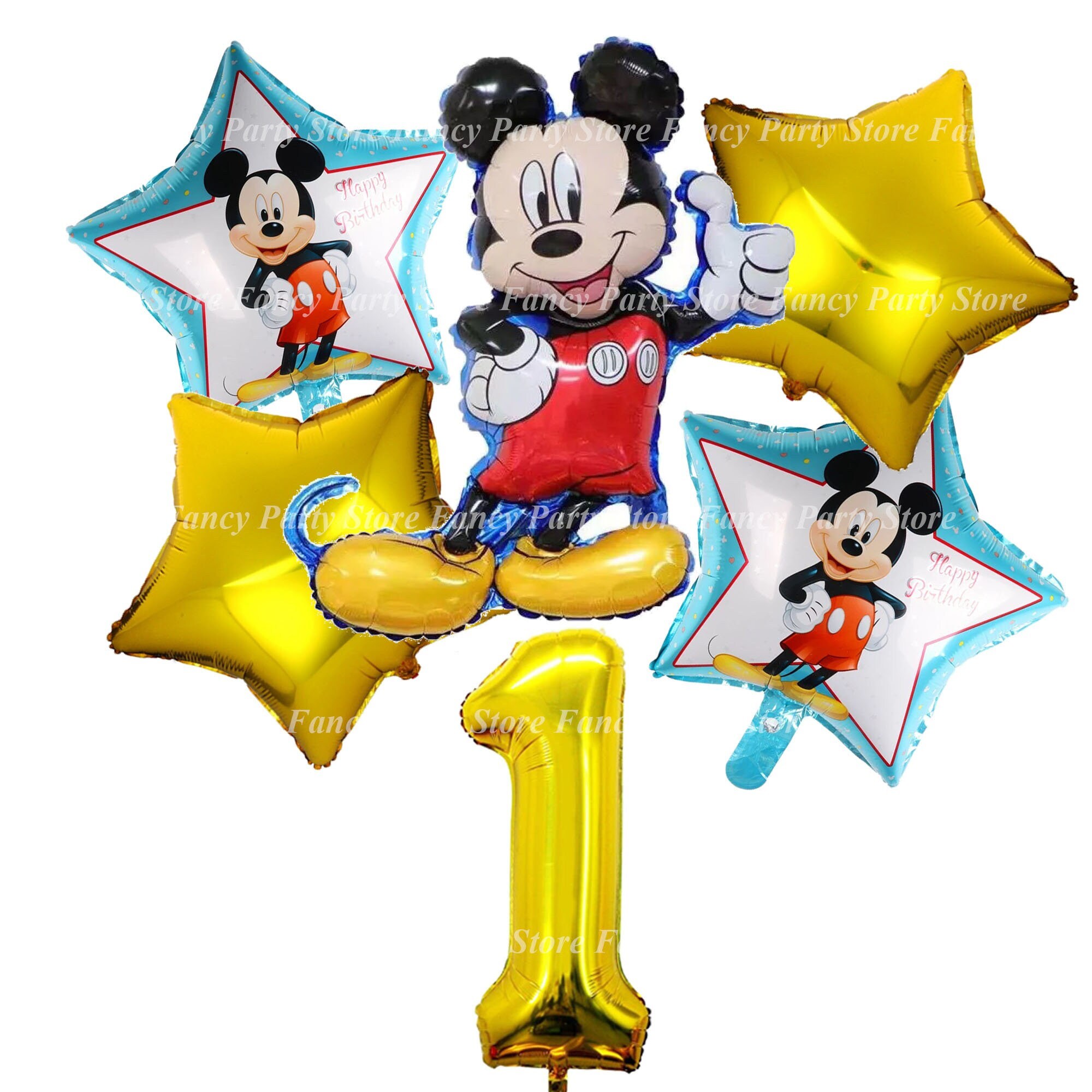 Ochooy Balloon Mickey The Mouse Birthday Party Decorations, Mickey Themed Party Supplies Set for Girl’s/Boy’s with Balloons Garland Kit, Mickey