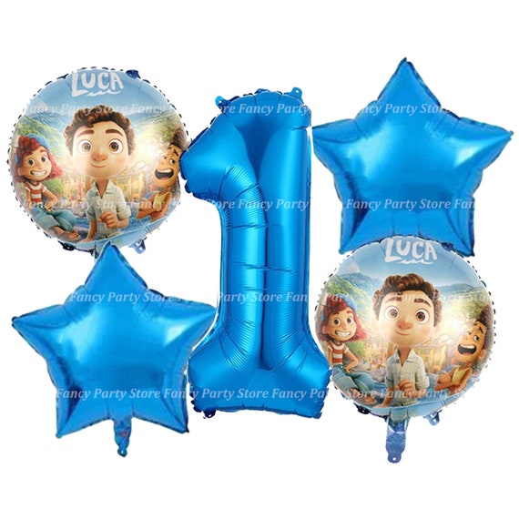 Disney Luca Birthday Balloons Party Decorations Age Number Blue