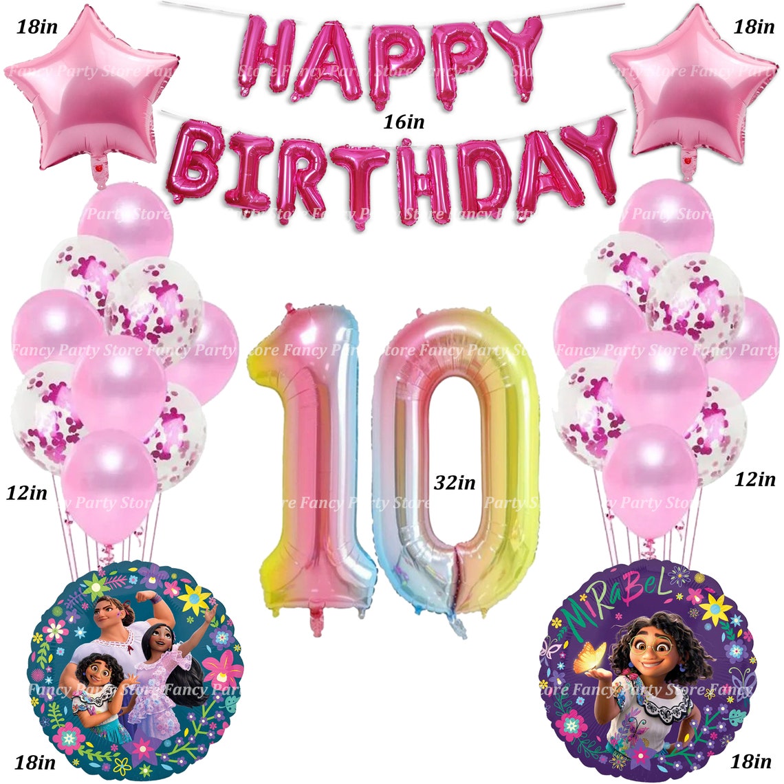 ENCANTO Mirabel Foil Balloon Bouquet Birthday [READY STOCK IN SG  I.223962168