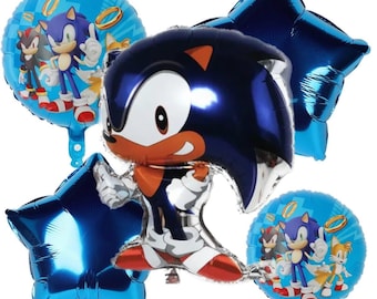 Sonic Birthday Balloons Party Decoration Helium Bundle