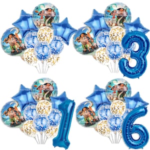 Disney Princess Moana Palloncini Decorazioni per feste di compleanno Maui Foil Latex Blu Elio Qualità