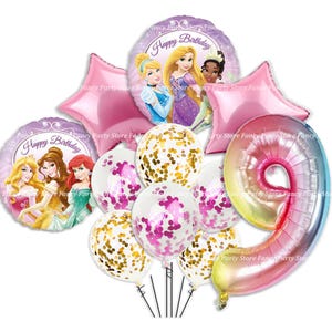Disney Princess Birthday Balloons – Foil, Latex & Confetti Decorations Age 9 Princess Party