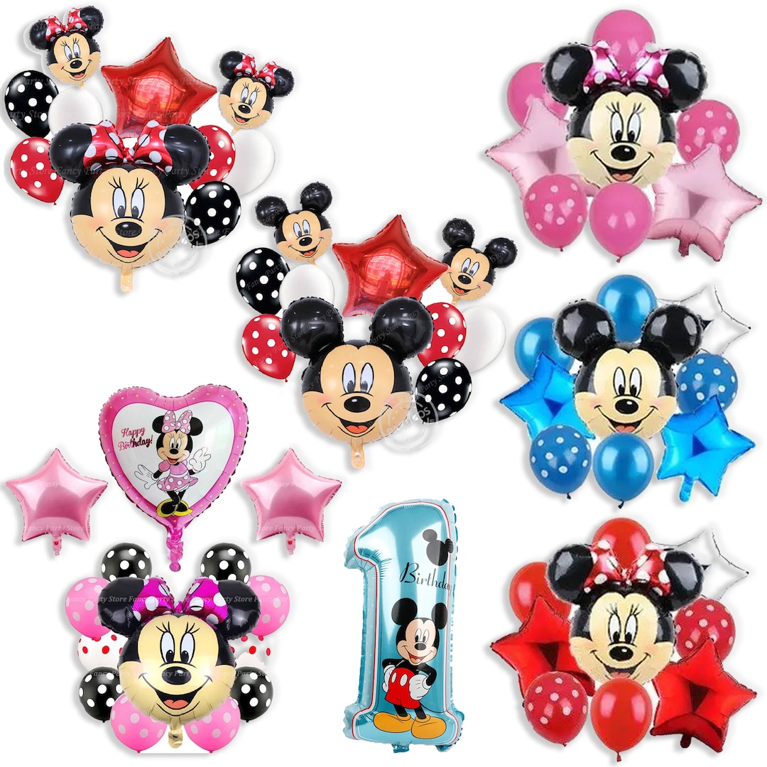 Mickey & Minnie Mouse Birthday Balloon Kit | Disney Party Decor - Etsy UK