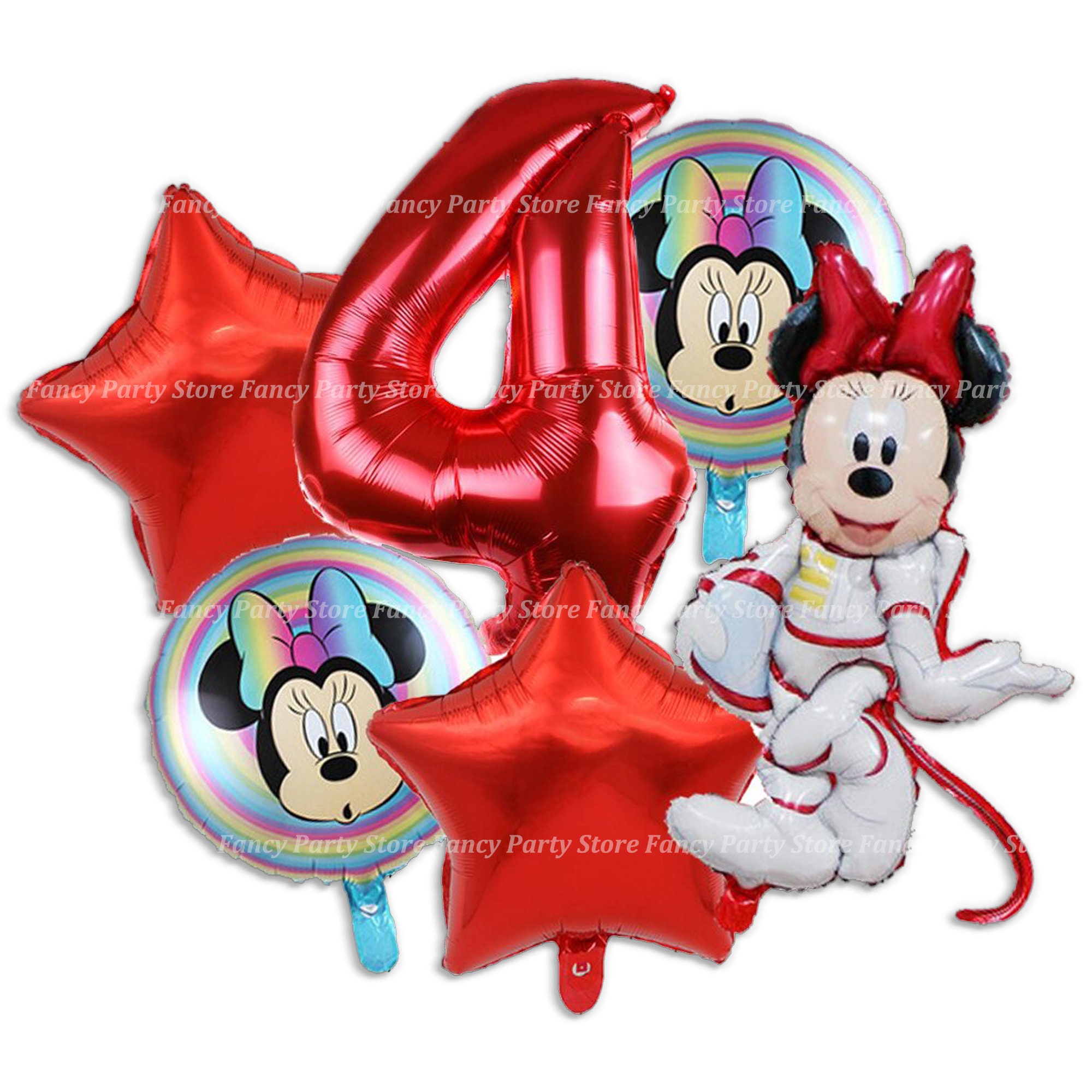 Minnie Mouse rot, Folien Ballon 45 cm, Disney Minnie Maus, Party  Geburtstag