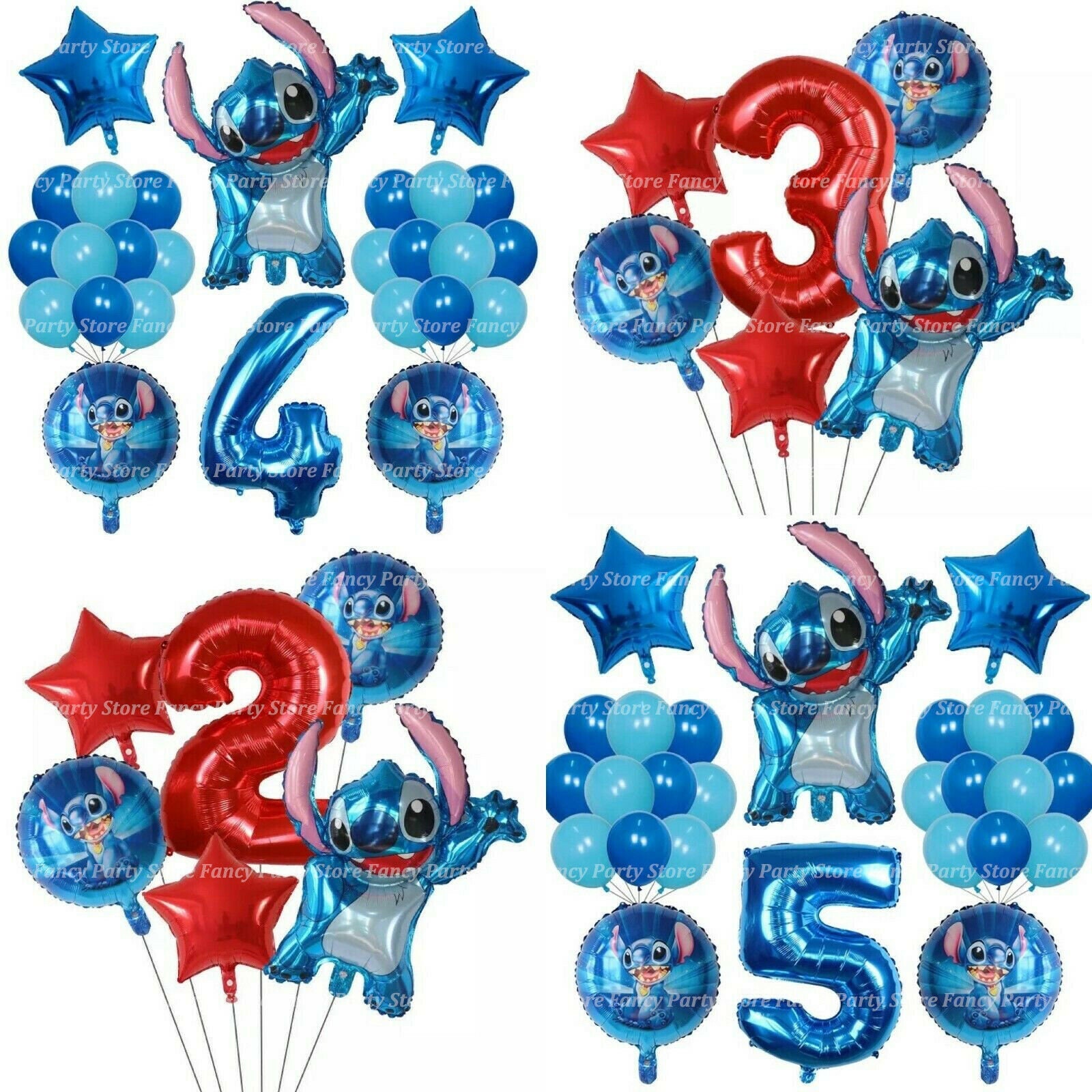 24 inch foil balloon, stitch, happy ohana, lilo and stitchs, cute balloons  decoration, family decor, kids decoration,garland kit, 2pcs stitch shape