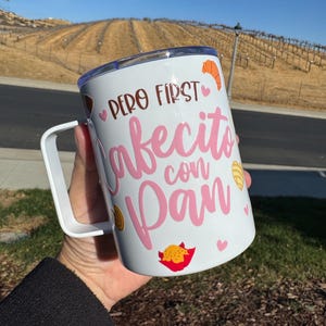 Cafecito con pan  stainless steel 12oz mug