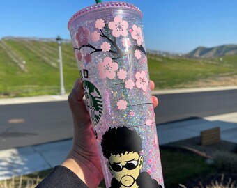 Bad Bunny Cherry Blossom Snow Globe Tumbler