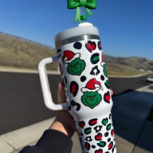 40oz stainless steel tumbler Christmas image 1