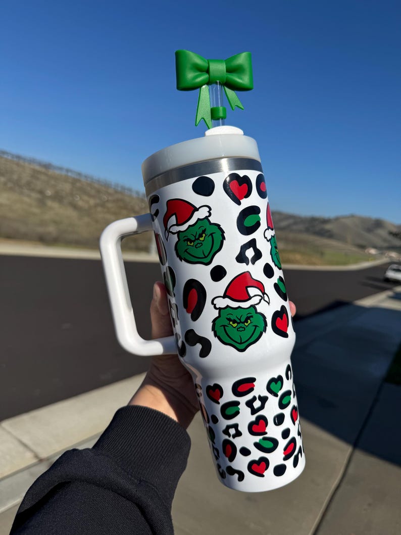40oz stainless steel tumbler Christmas image 1