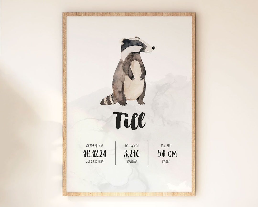 Badger Names Poster,