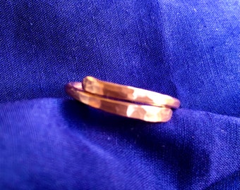 Simply Elegant Hammered Copper Ring, Bare Copper, Recycled, Outlander Jewellery, Arthritis Healing Jewellery